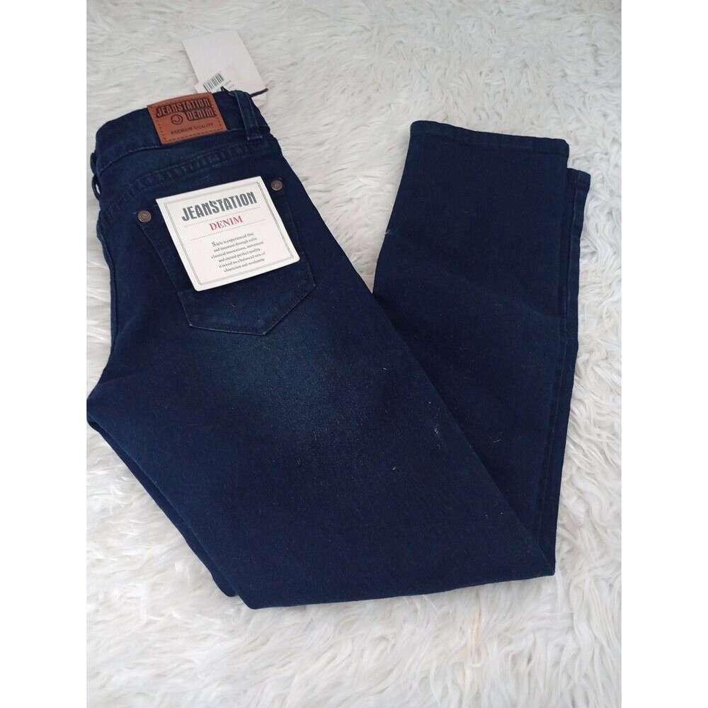 Jean station Denim Boys Basic Skinny Stretch Dark Blue Jeans Size 10